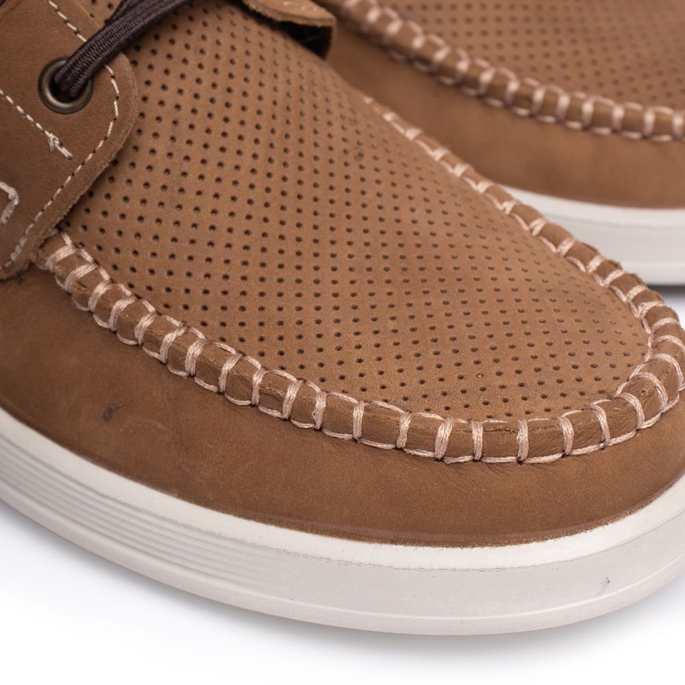 Sapato Masculino Pegada Couro Levitech Conforto Marrom Marrom 5