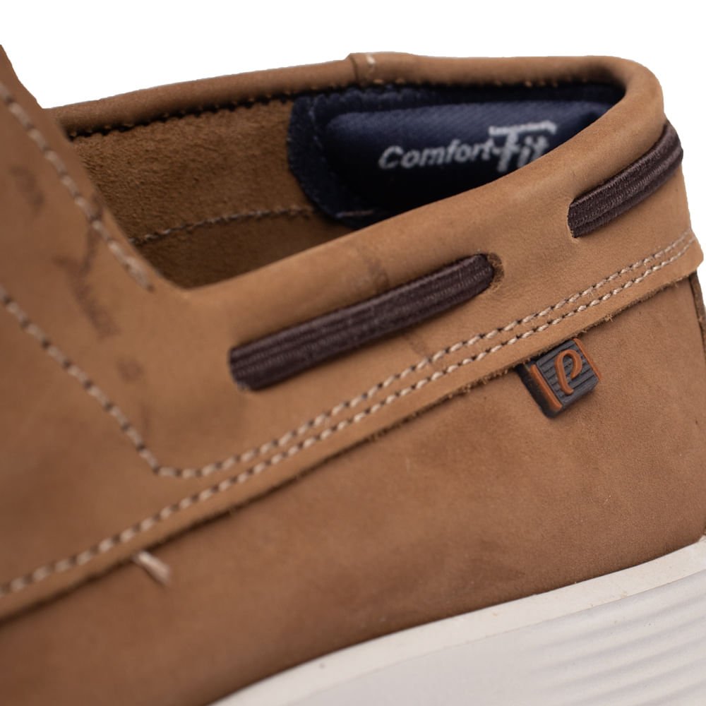 Sapato Masculino Pegada Couro Levitech Conforto Marrom Marrom 6