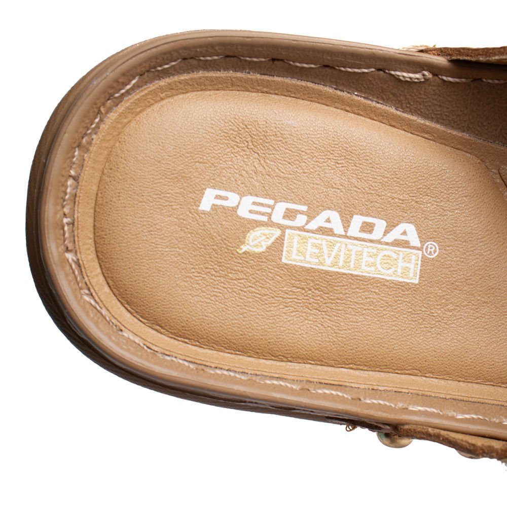 Chinelo Feminino Pegada Grace Couro Levitech Caramelo Caramelo 5