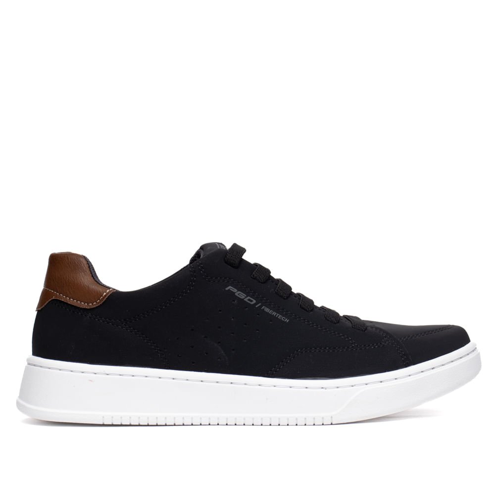 Sapatênis Masculino Pegada Fibertech Preto/Marrom