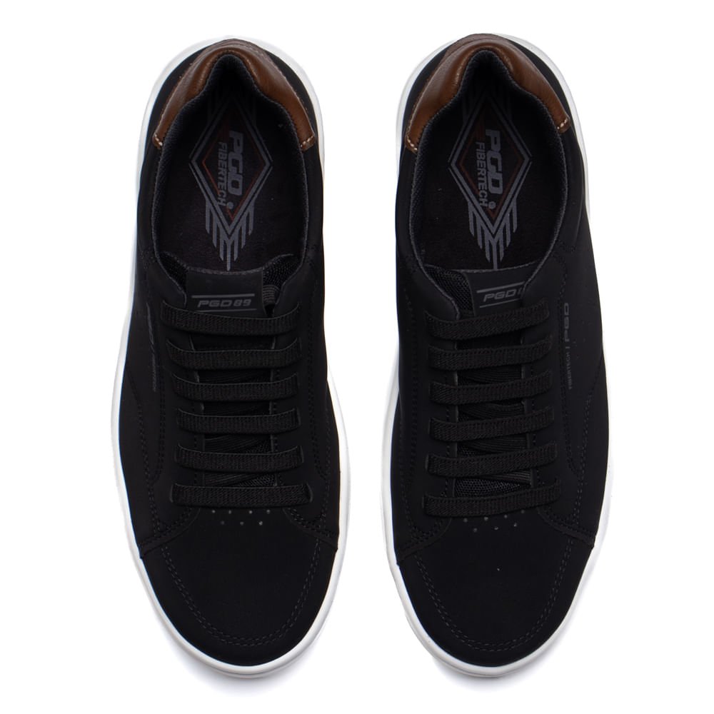 Sapatênis Masculino Pegada Fibertech Preto/Marrom Preto/Marrom 4