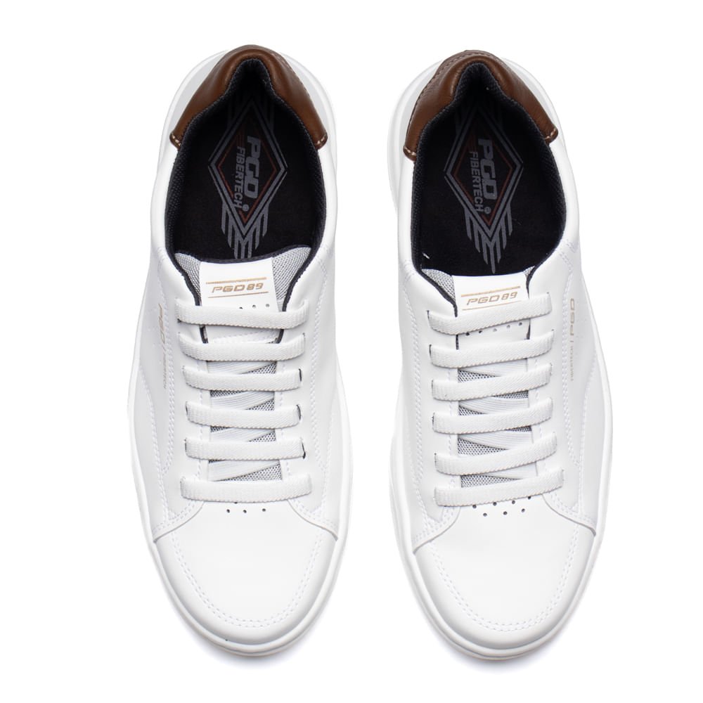 Sapatênis Masculino Pegada Fibertech Off Branco/Marrom Branco/Marrom 4
