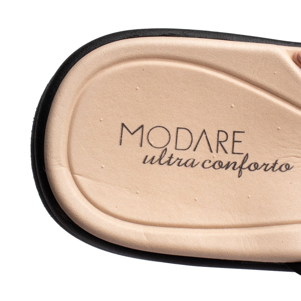 Chinelo Feminino Modare Nobuck Ultra Conforto Preto Preto 5