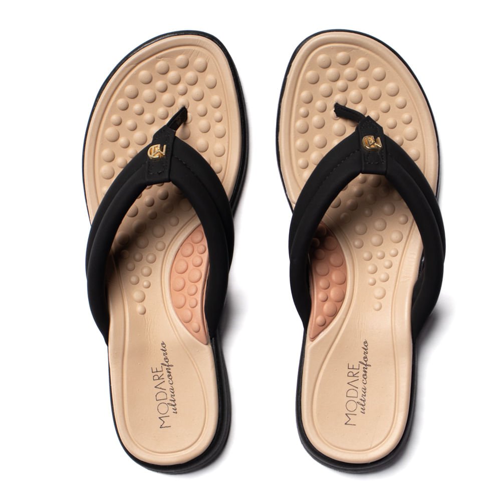 Chinelo Feminino Modare Nobuck Ultra Conforto Preto