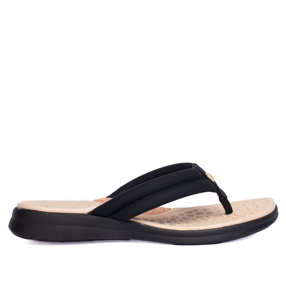 Chinelo Feminino Modare Nobuck Ultra Conforto Preto Preto 2
