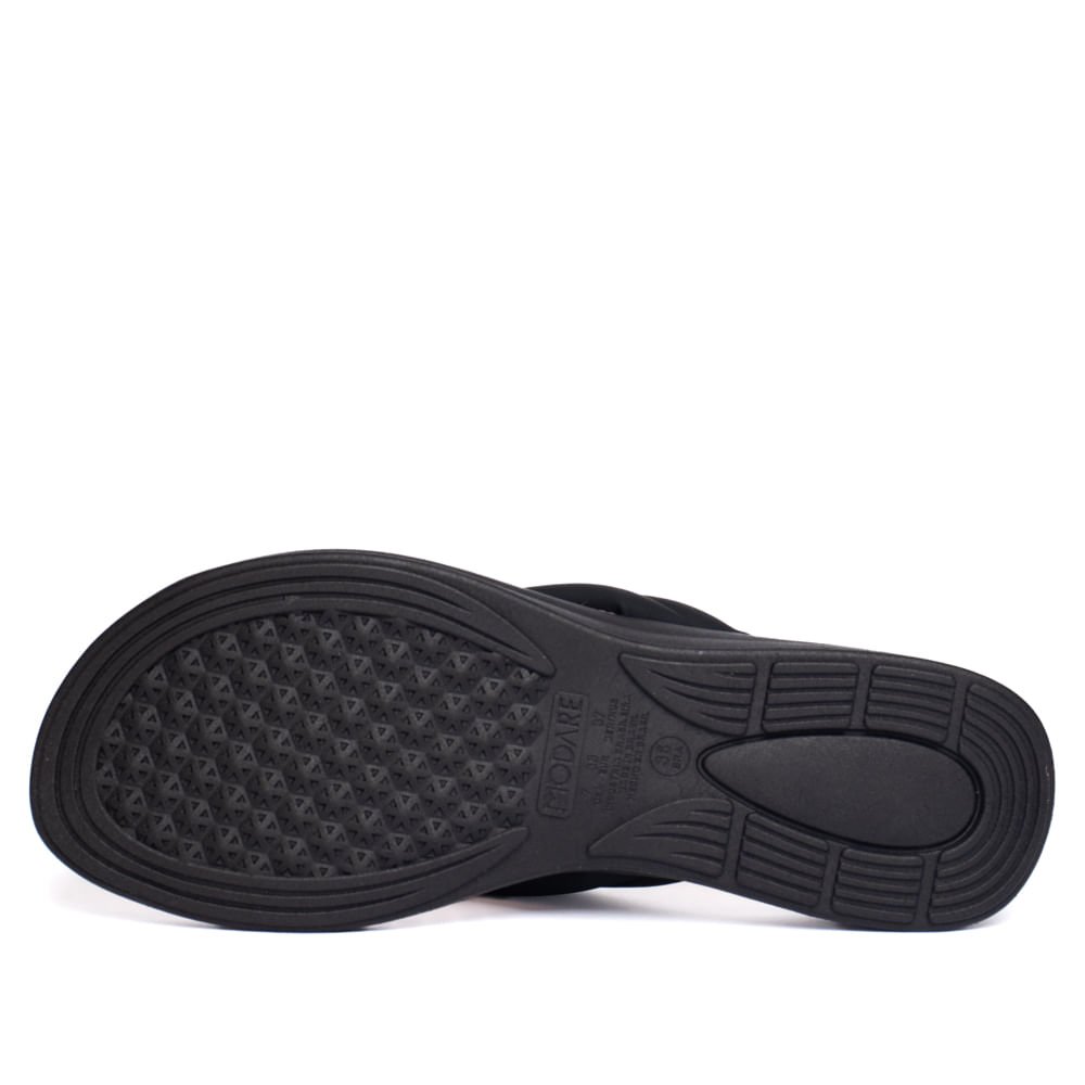 Chinelo Feminino Modare Nobuck Ultra Conforto Preto Preto 3