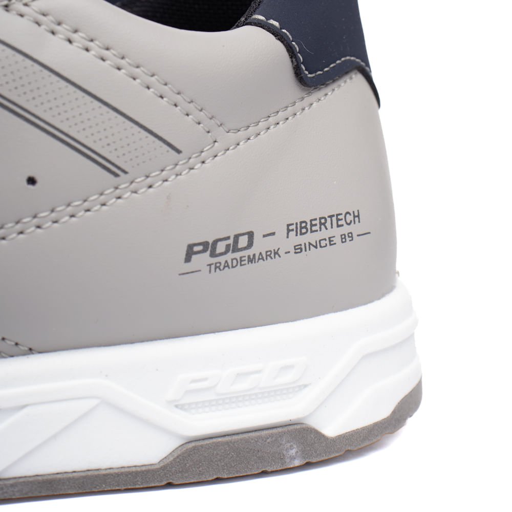 Sapatênis Masculino Pegada Shock Resist Zíper Branco/Cinza Cinza/Branco 5