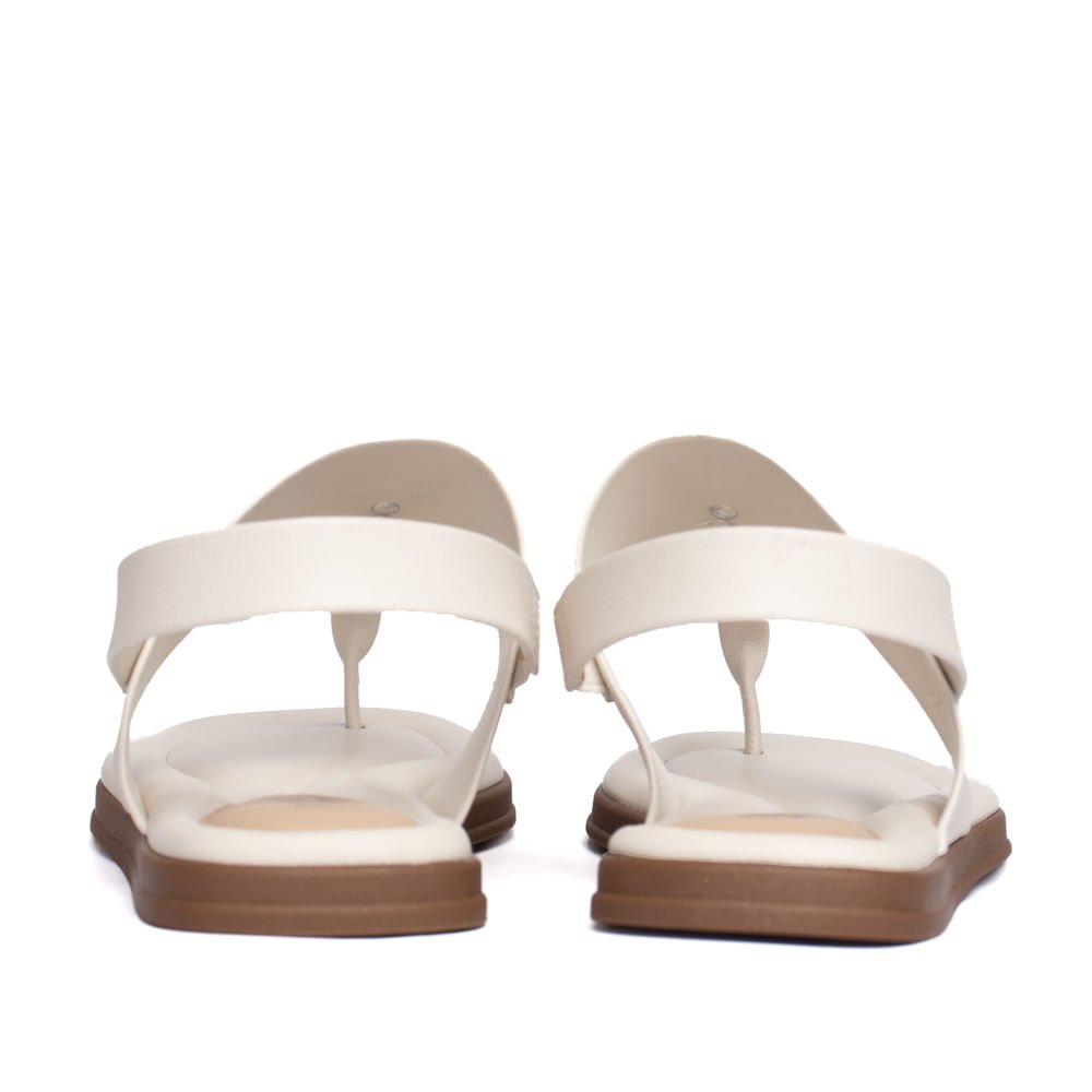 Sandália Rasteira Feminina Modare com Pedraria Off White Off White 3