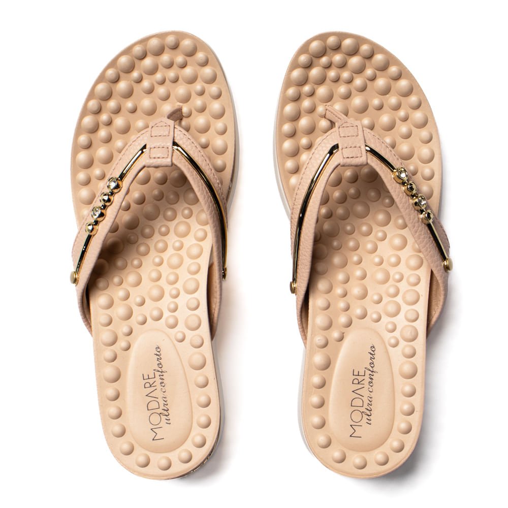 Chinelo Feminino Modare Napa Flatform Reflex Sense Bege