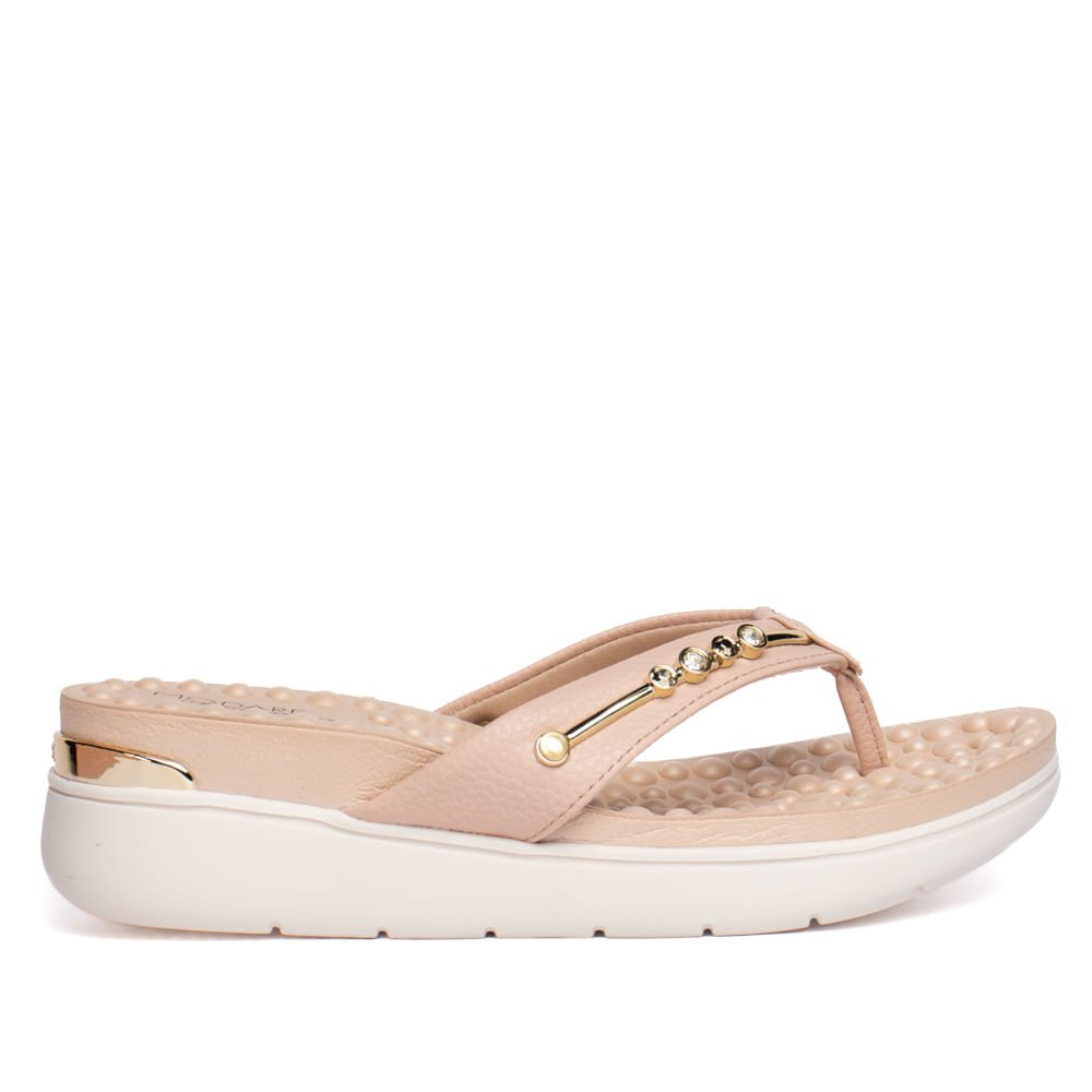 Chinelo Feminino Modare Napa Flatform Reflex Sense Bege Bege 2