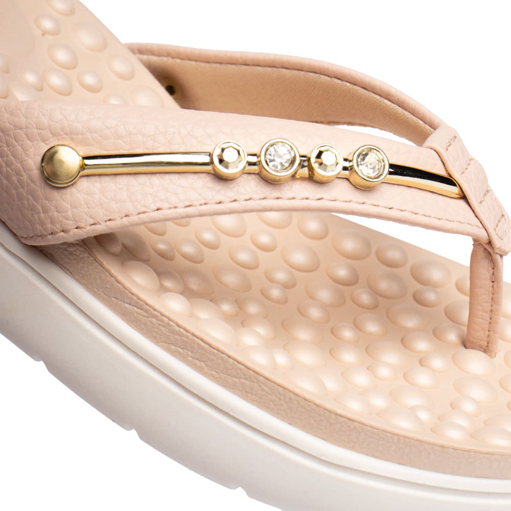 Chinelo Feminino Modare Napa Flatform Reflex Sense Bege Bege 4