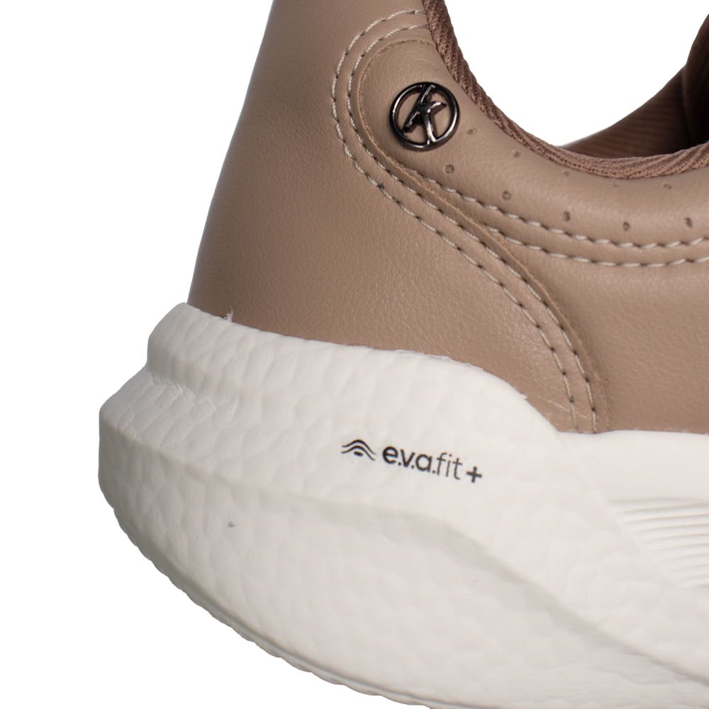 Tênis Feminino Kolosh Esportivo Calce Fácil Marrom Claro Marrom Claro 6