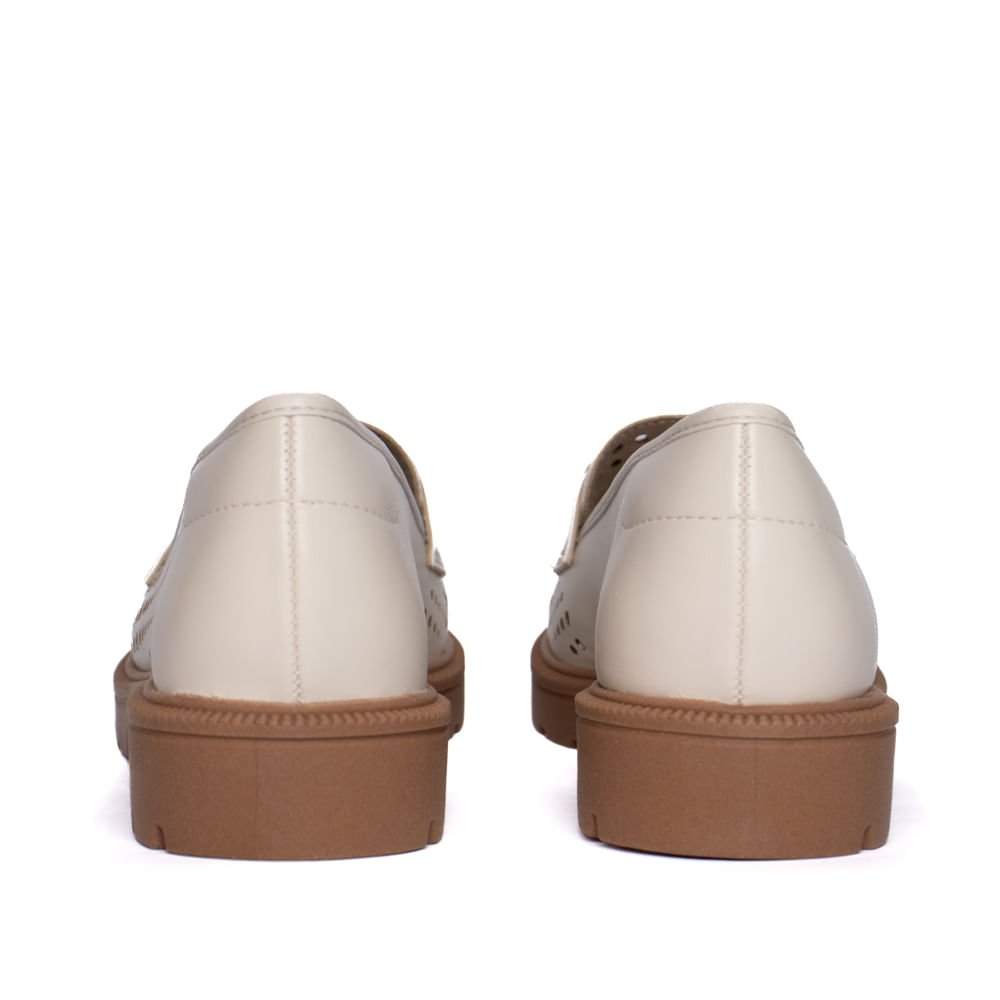 Mocassim Feminino Beira Rio Napa Vazado Off White Off White 3