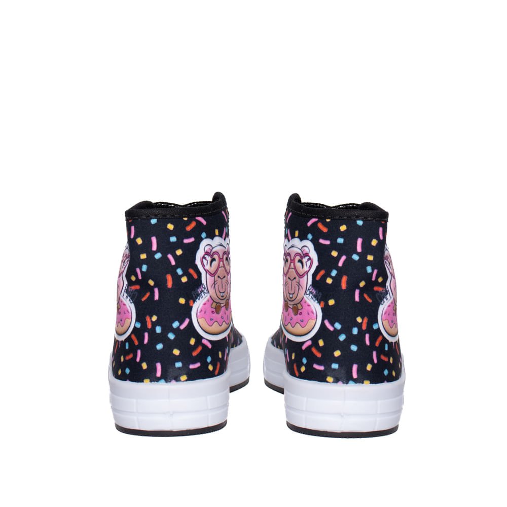 Tênis Infantil Winipeg Capivara Donut Preto/Rosa Preto/Rosa 3