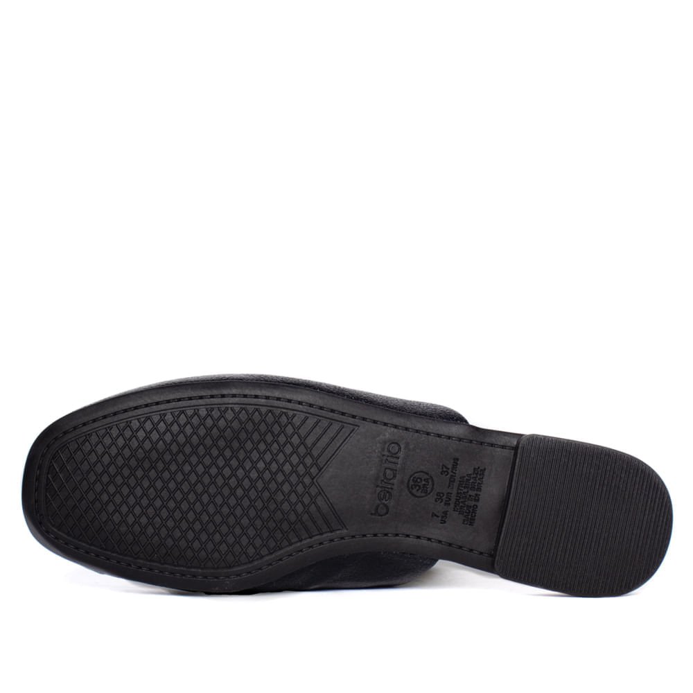 Sapatilha Mule Feminina Beira Rio Verniz Marmorizado Preto Preto 2