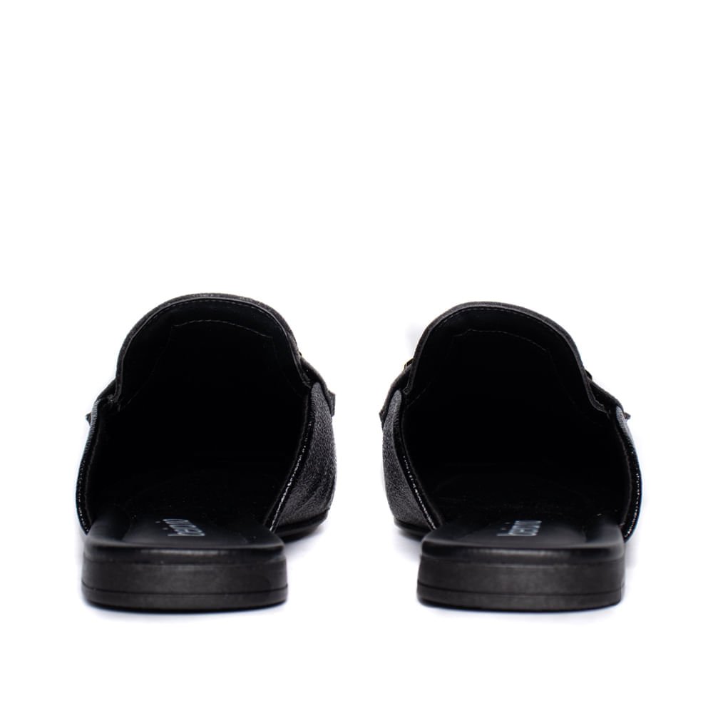 Sapatilha Mule Feminina Beira Rio Verniz Marmorizado Preto Preto 3