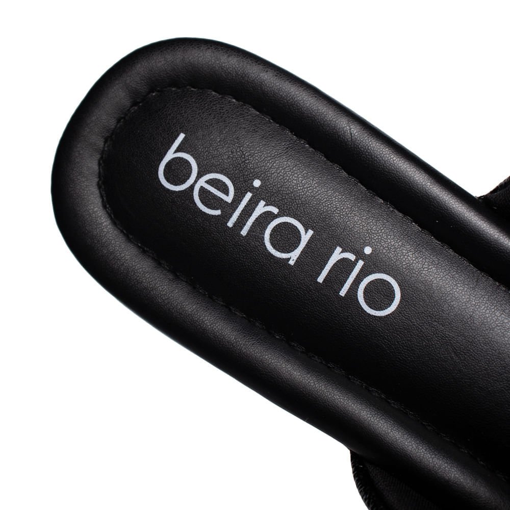 Sapatilha Mule Feminina Beira Rio Verniz Marmorizado Preto Preto 6