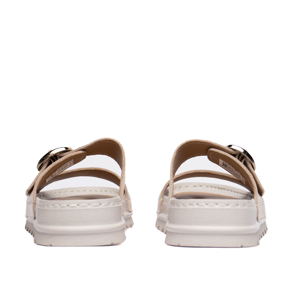Tamanco Feminino Pegada Couro Levitech Off White/Bege Off White 3