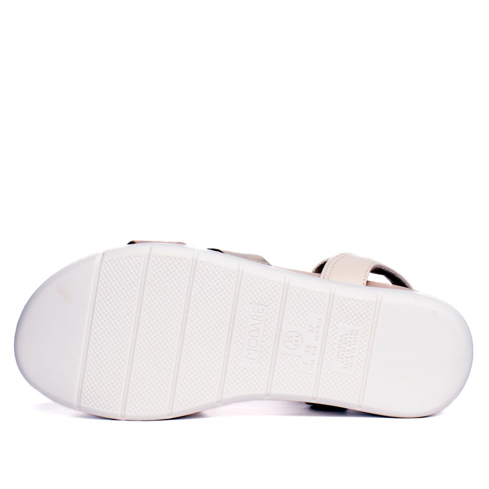 Sandália Feminina Modare com Tira Metalizada Bege Claro Bege Claro 2