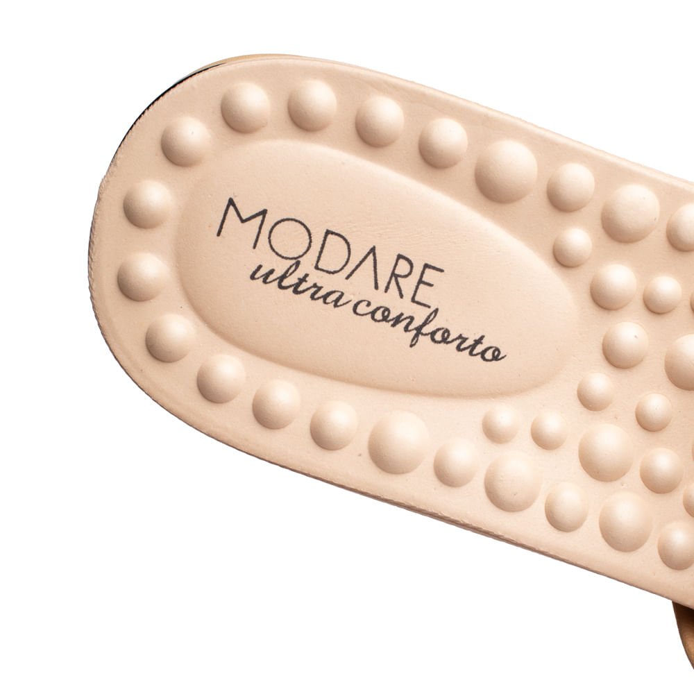 Tamanco Feminino Modare Anabela com Strass Bege Bege 6