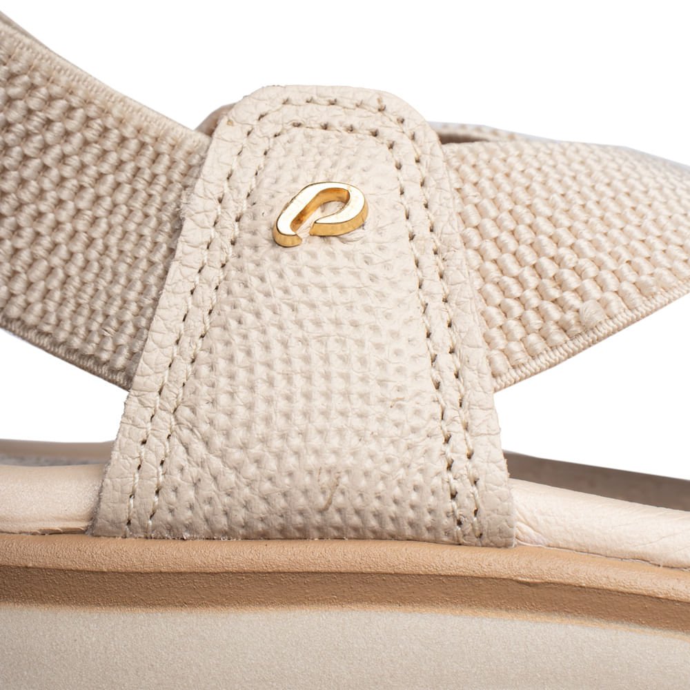 Sandália Feminina Pegada Knit Amortech Off White/Bege Off White 5