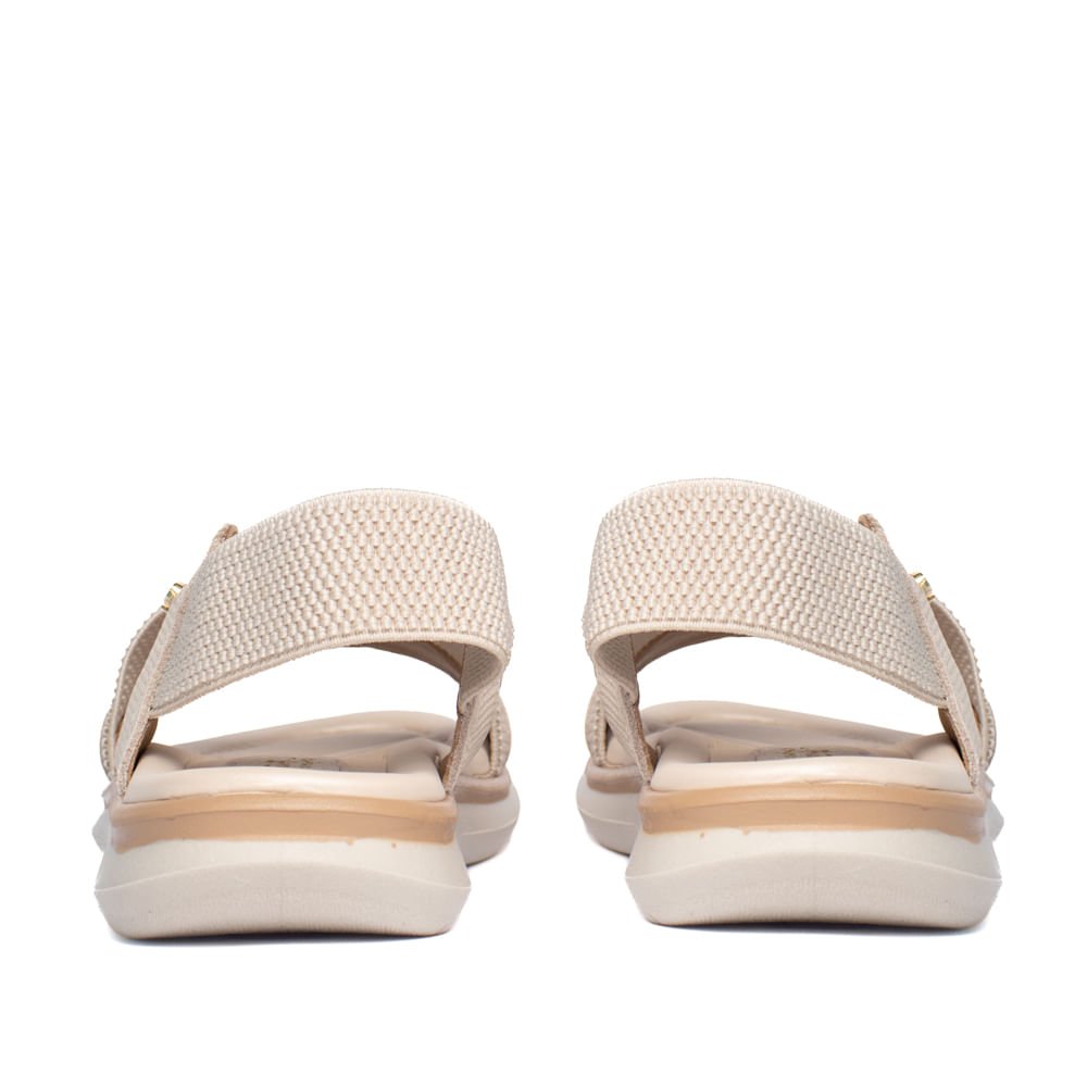 Sandália Feminina Pegada Knit Amortech Off White/Bege Off White 3