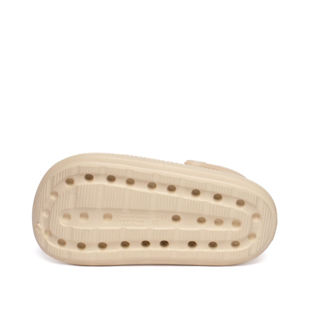 Sandália Babuche Infantil Molekinha Pins Decorativos Creme Bege 2