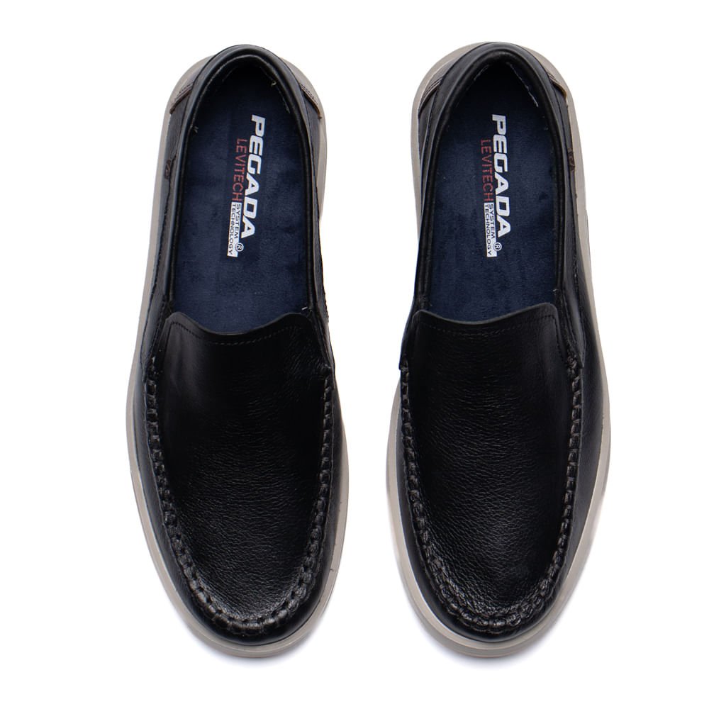 Sapato Masculino Pegada Couro Levitech Nature Preto/Marrom Preto/Marrom 4