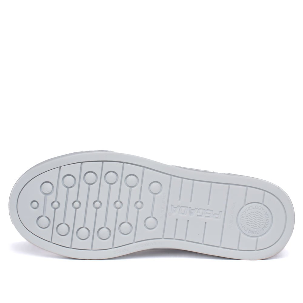 Tênis Feminino Pegada Couro Munique Burnished Branco/Bege Branco/Bege 2