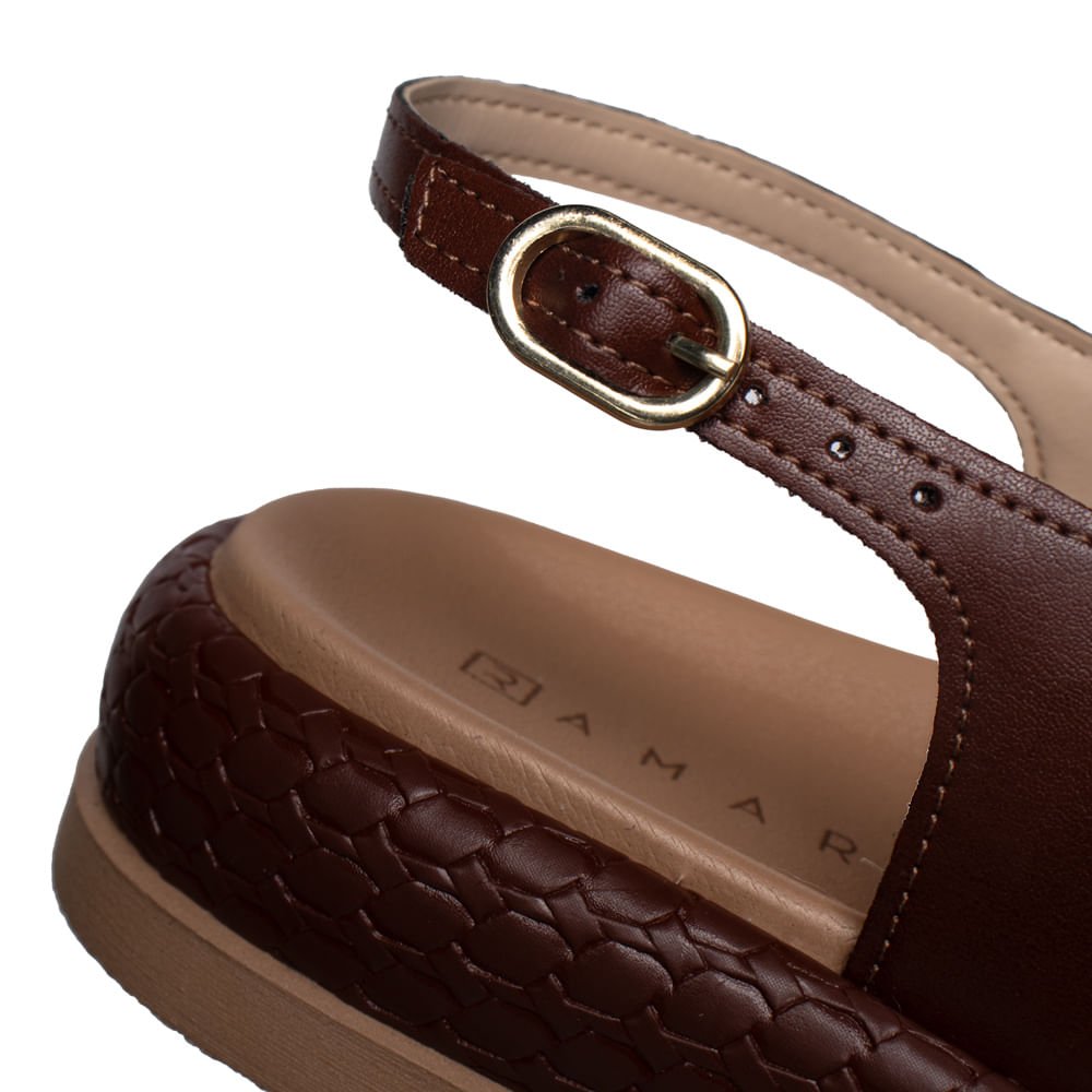 Sandália Feminina Ramarim Flatform Napa Marrom Escuro Marrom Escuro 5