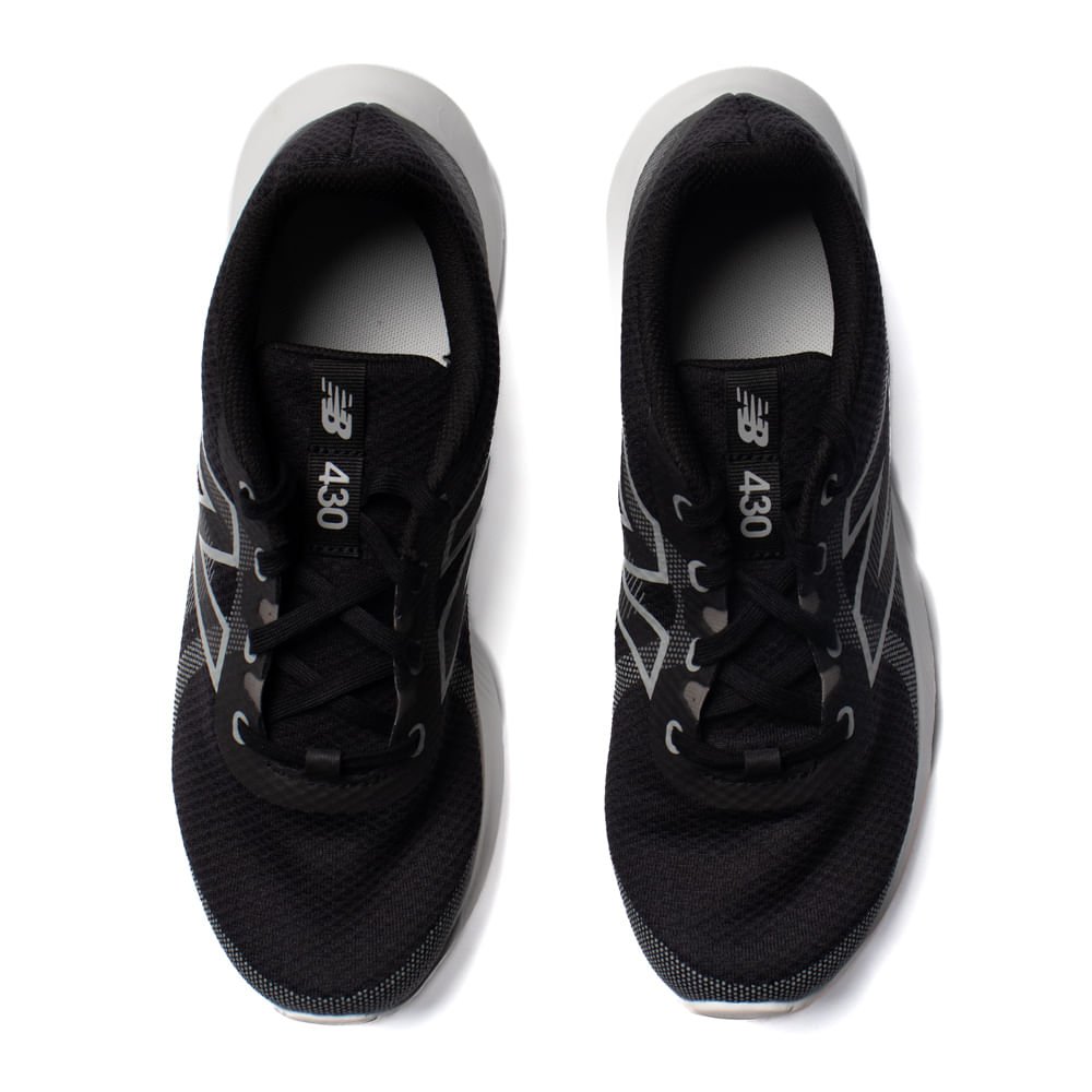 O Tênis Masculino New Balance 430 V4 Logo Preto/Cinza Preto/Cinza 4