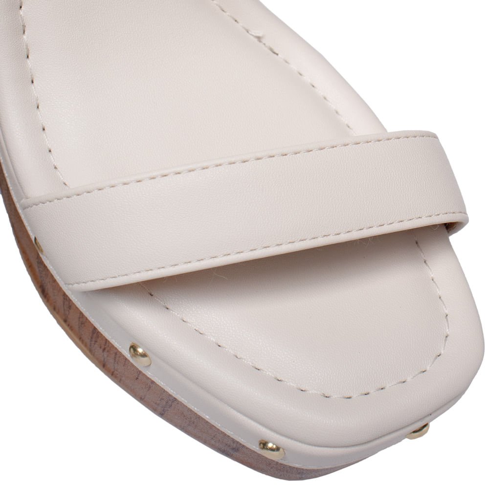 Sandália Feminina Vizzano Plataforma Pelica Off White/Marrom Off White 6