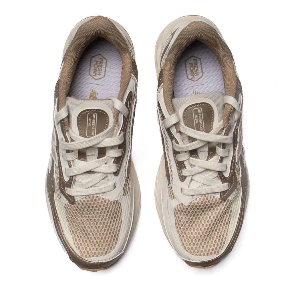 Tênis Feminino New Balance V4 Fresh Foam Bege/Branco Off Bege/Branco 3