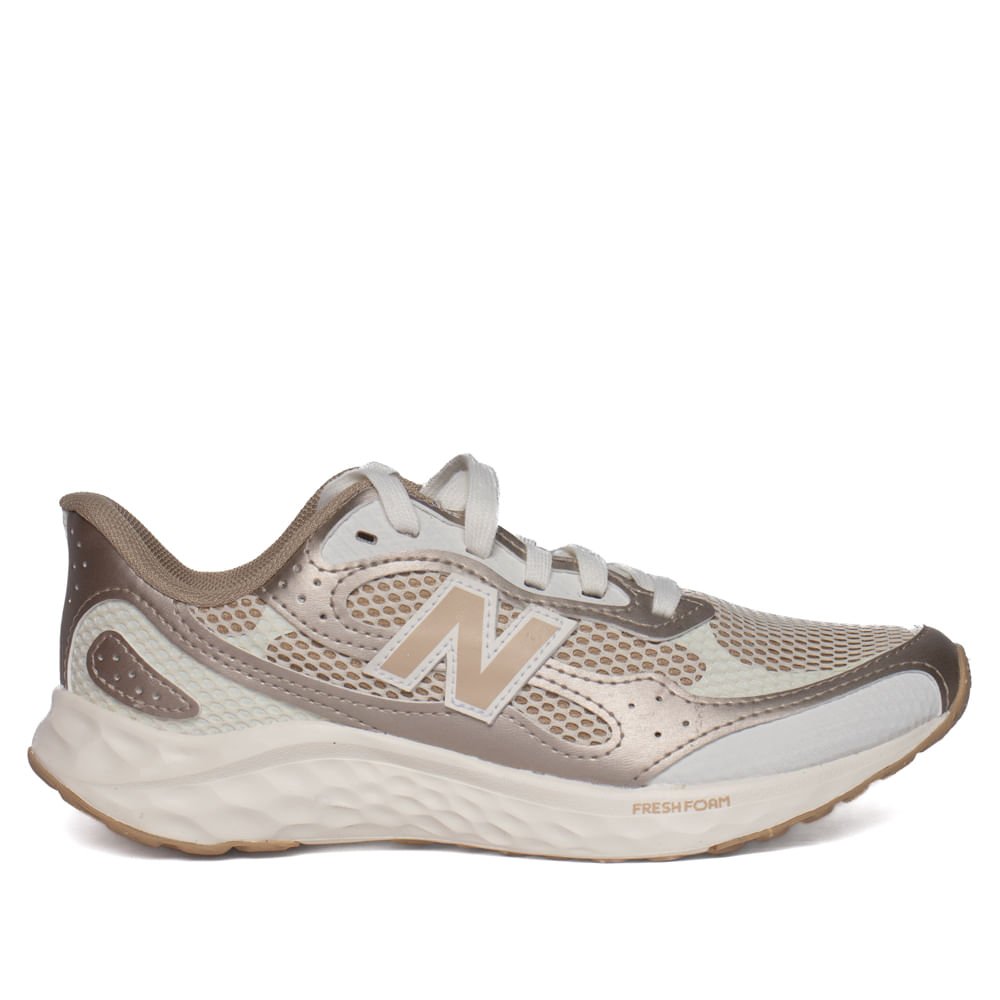 Tênis Feminino New Balance V4 Fresh Foam Bege/Branco Off