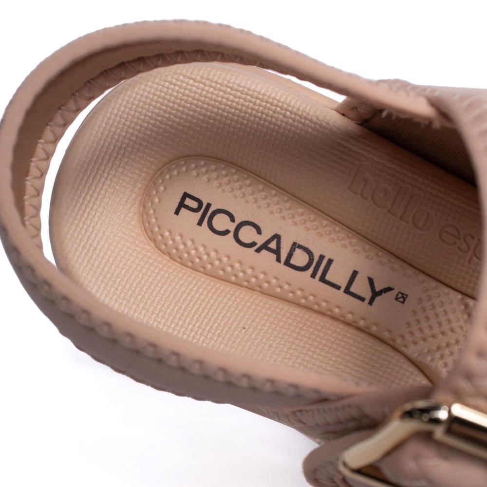 Sandália Feminina Piccadilly Papete Esporão Anabela Rose Rose 6
