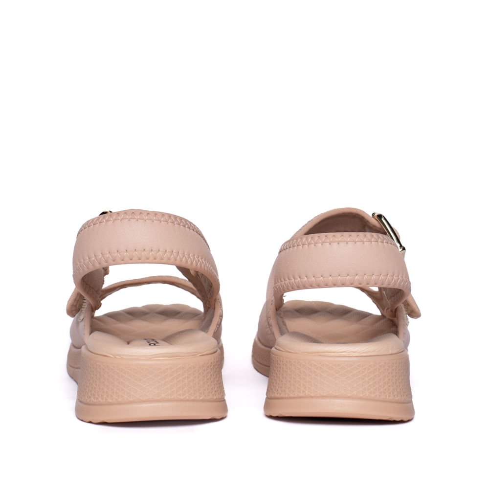 Sandália Feminina Piccadilly Papete Esporão Anabela Rose Rose 3