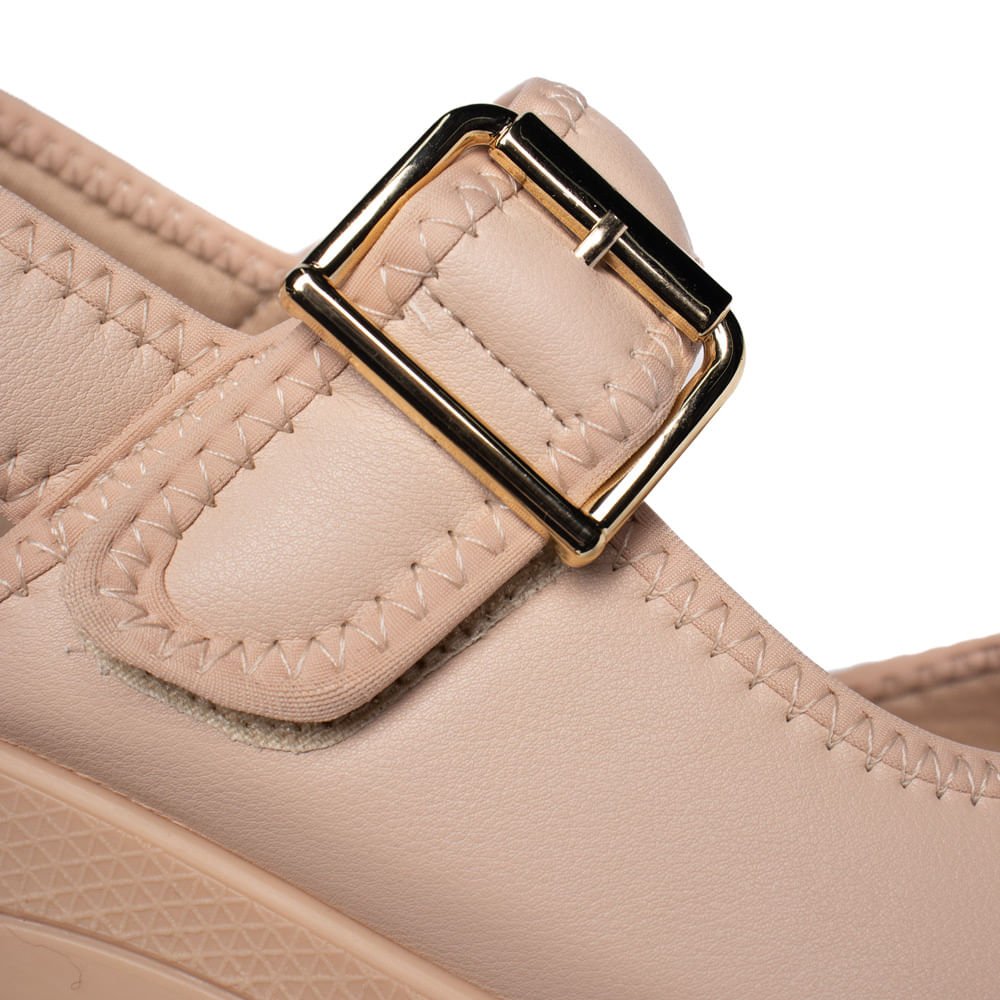 Sandália Feminina Piccadilly Papete Esporão Anabela Rose Rose 5