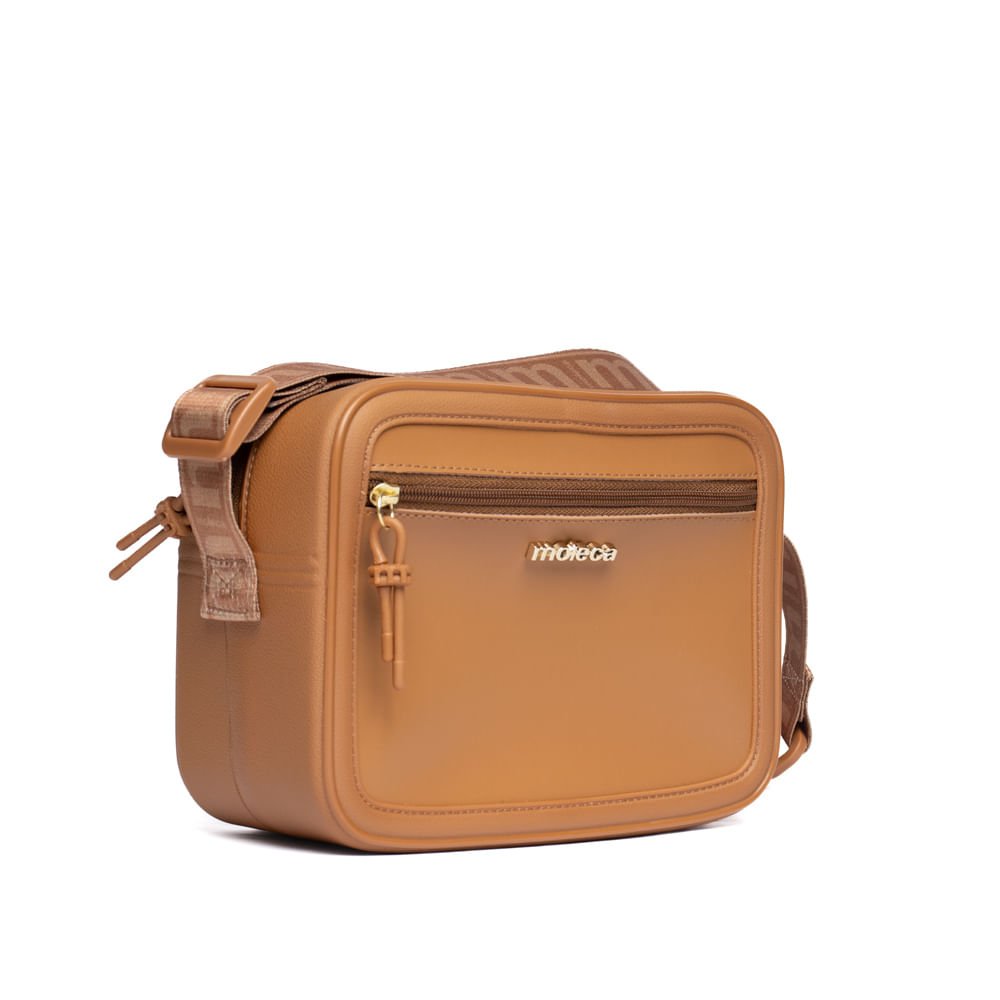 Bolsa Feminina Moleca Transversal Bolso Frontal Média Caramelo Caramelo 3