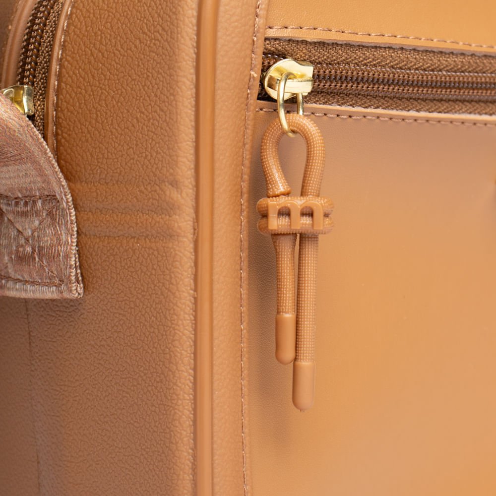 Bolsa Feminina Moleca Transversal Bolso Frontal Média Caramelo Caramelo 4