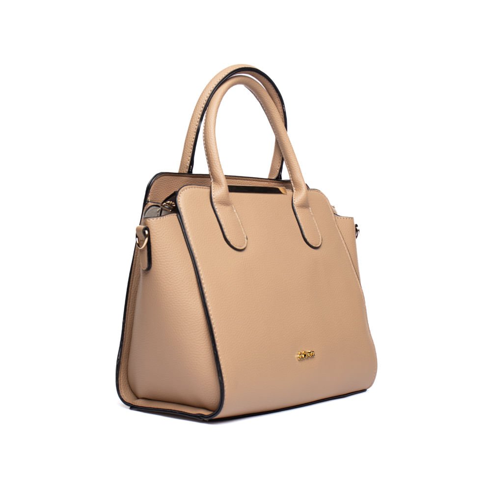 Bolsa Feminina Dakota Transversal Napa Média Caramelo Bege 3