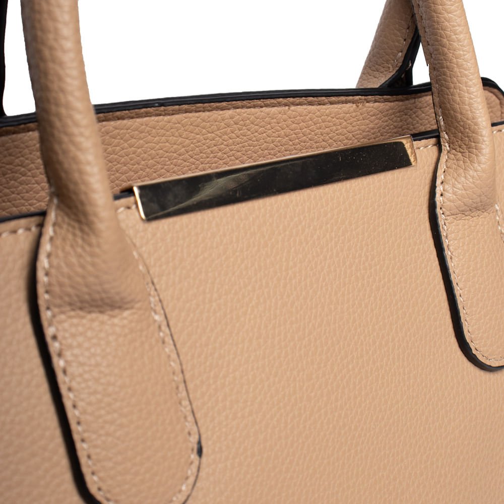 Bolsa Feminina Dakota Transversal Napa Média Caramelo Bege 4