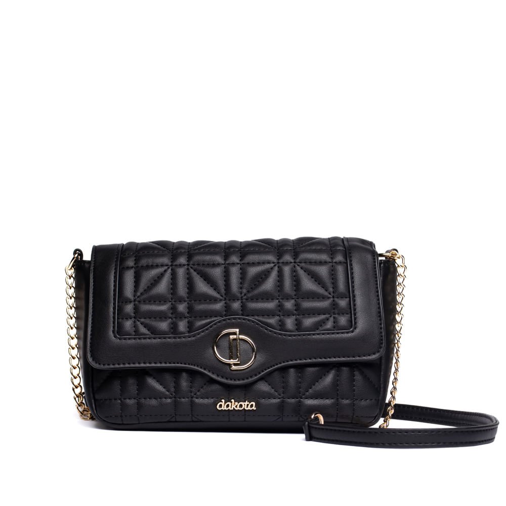 Bolsa Feminina Dakota Matelassê Transversal Pequena Preta