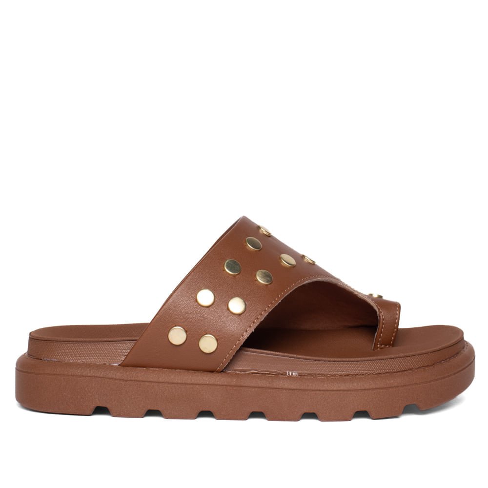 Chinelo Feminino Vizzano Flatform Metalizado Marrom Marrom 2