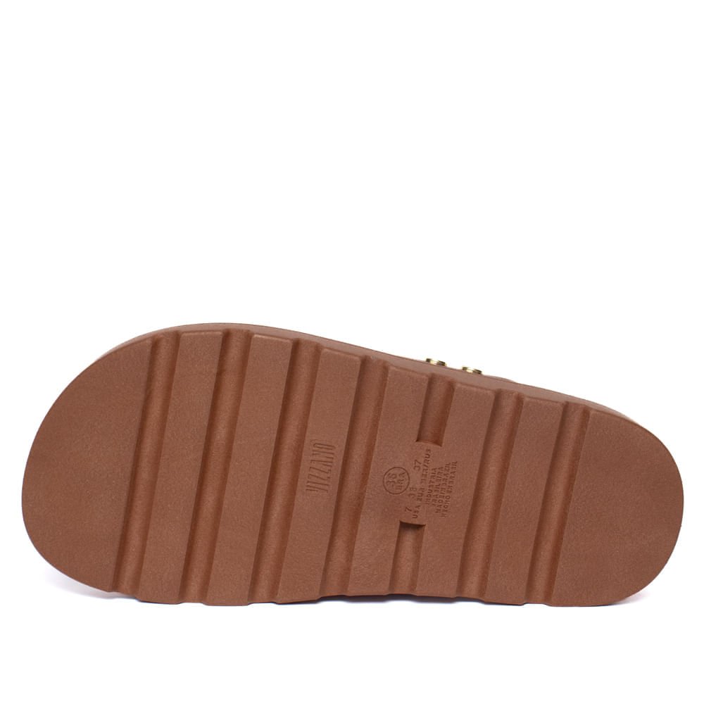 Chinelo Feminino Vizzano Flatform Metalizado Marrom Marrom 3