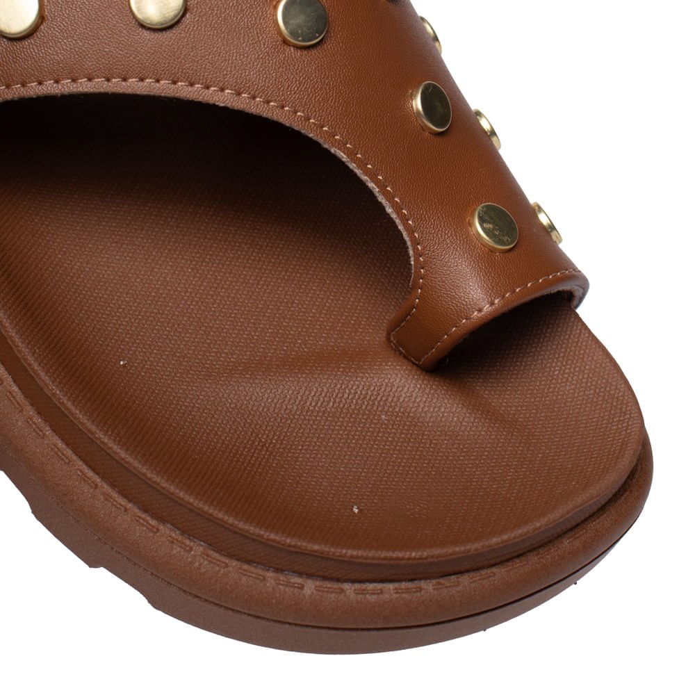 Chinelo Feminino Vizzano Flatform Metalizado Marrom Marrom 5