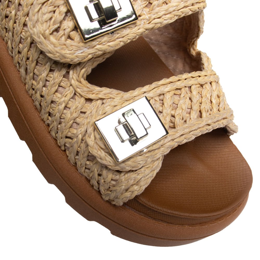 Chinelo Feminino Vizzano Flatform Tira Bege/Marrom Bege/Marrom 4