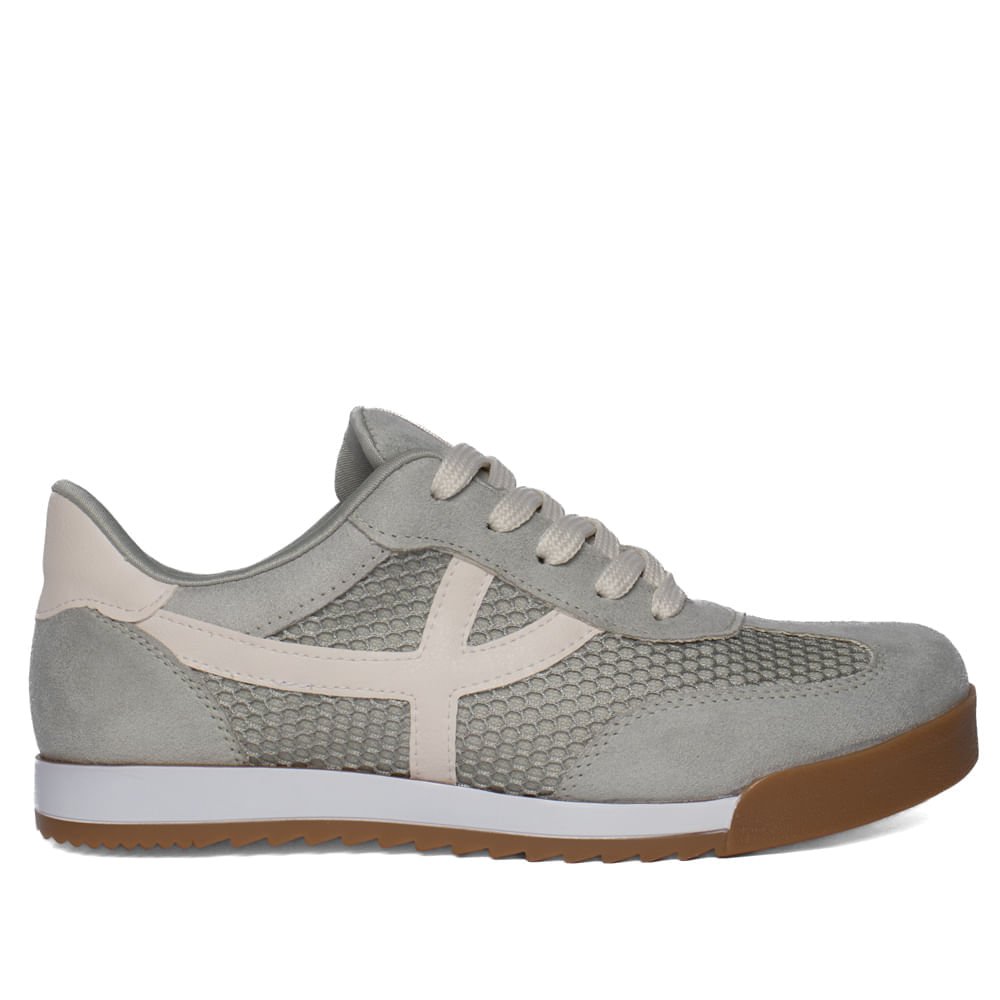 Tênis Feminino Via Marte Camurça Tela Verde/Branco