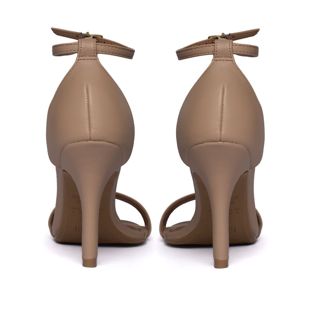 Sandália Feminina Vizzano Pelica Salto Fino Bege Bege 3