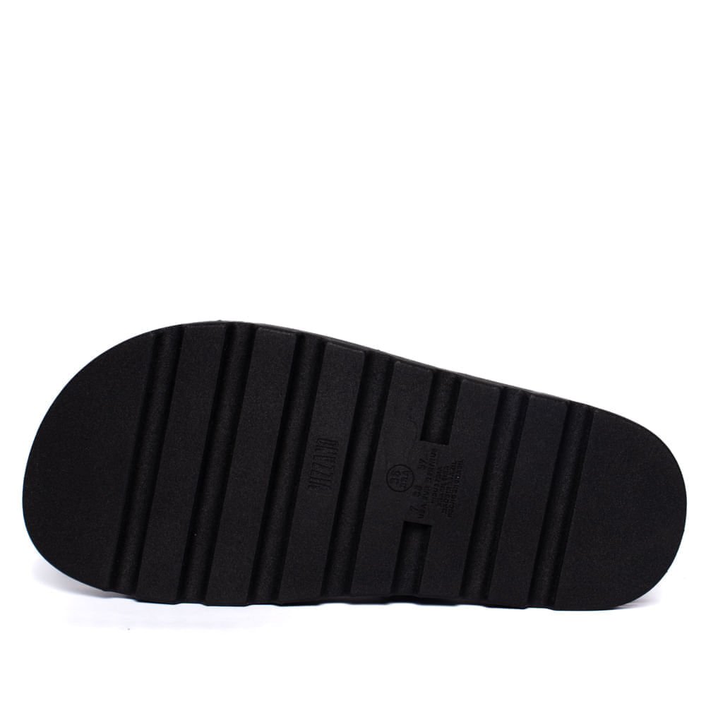 Chinelo Slide Feminino Vizzano Flatform Tratorado Preto Preto 3