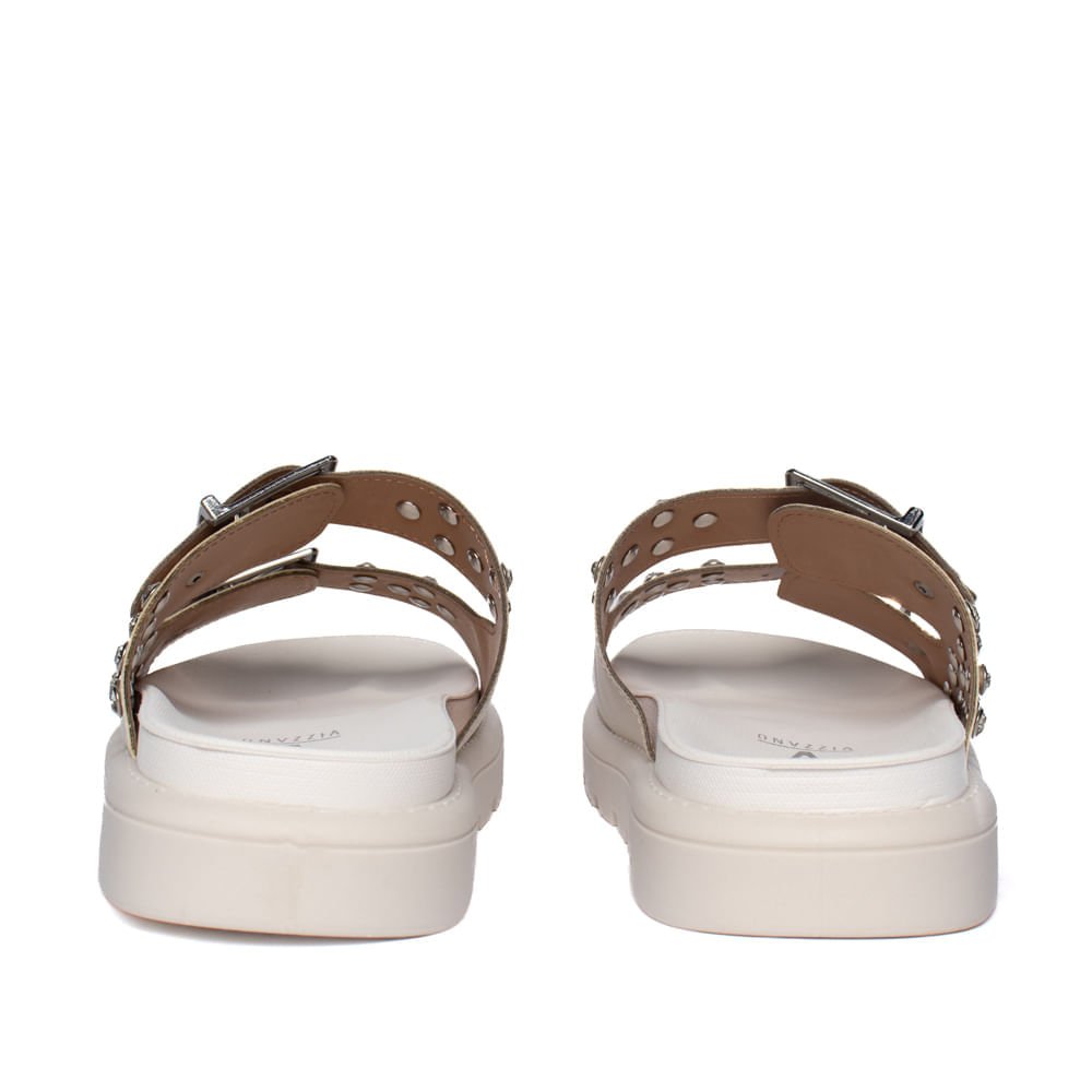Chinelo Feminino Vizzano Flatform Fivelas Strass Off White Off White 4